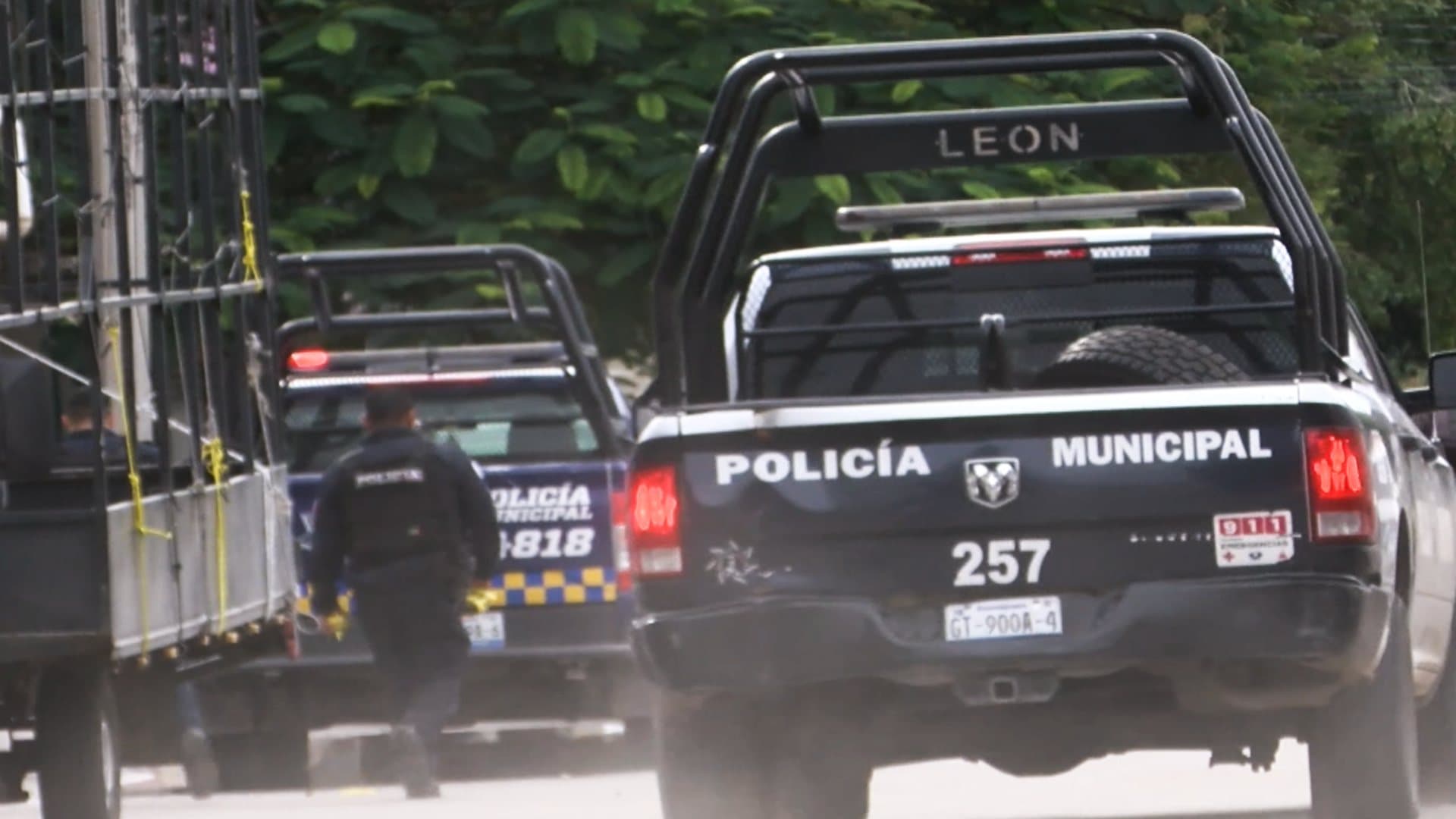La zona fue resguardada por elementos de Seguridad.