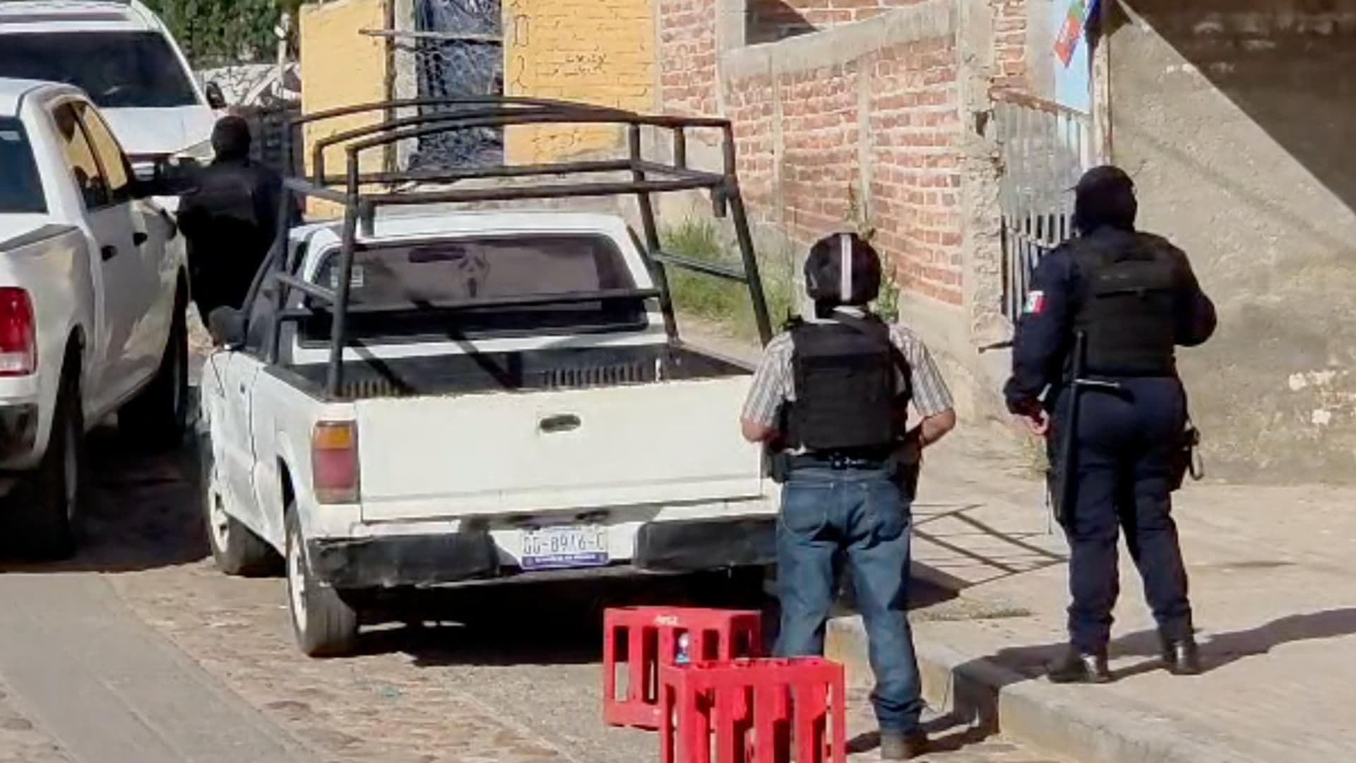 La zona fue resguarda por elementos de Seguridad.