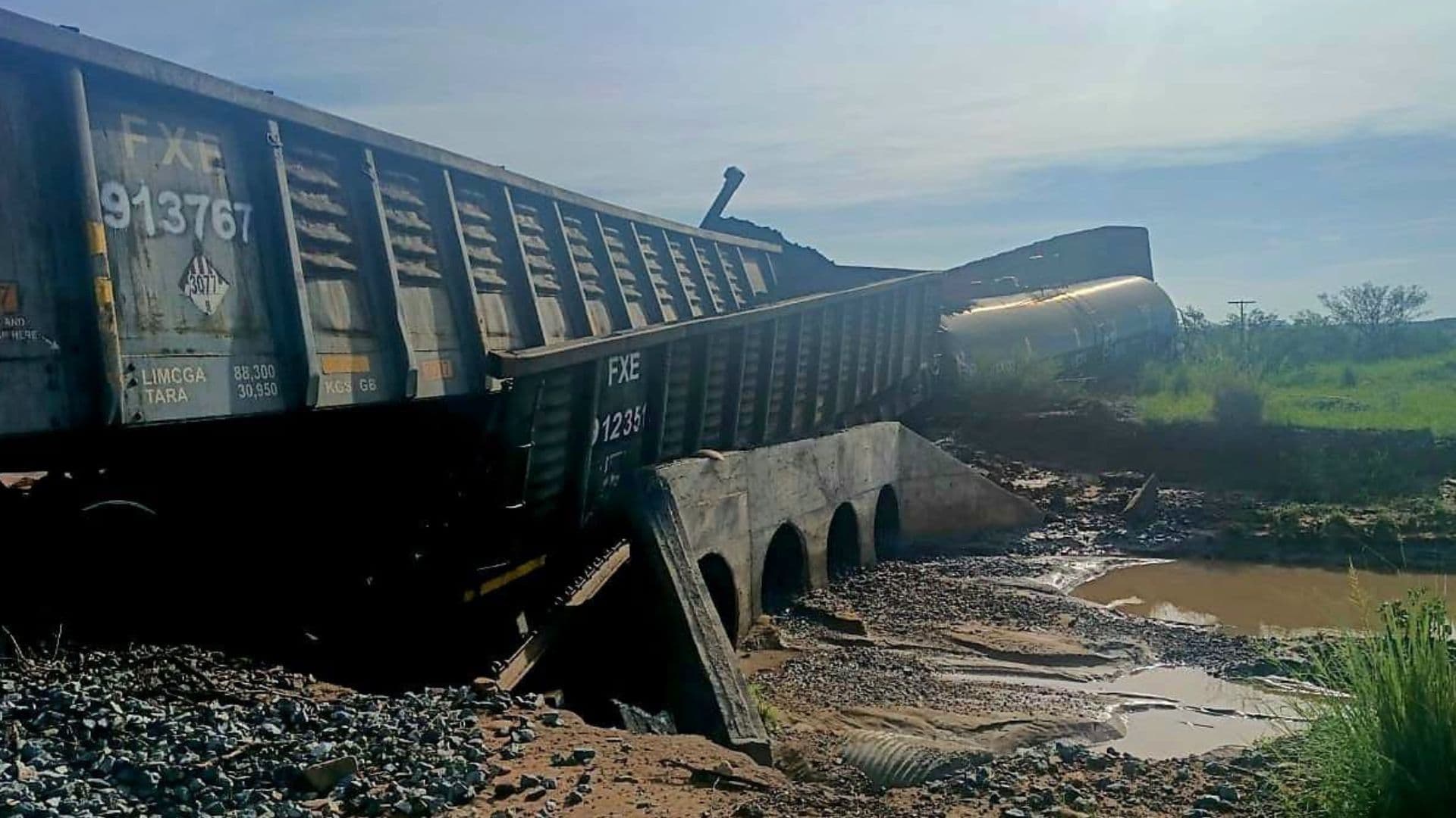 Tren Descarriló en Naco, Sonora