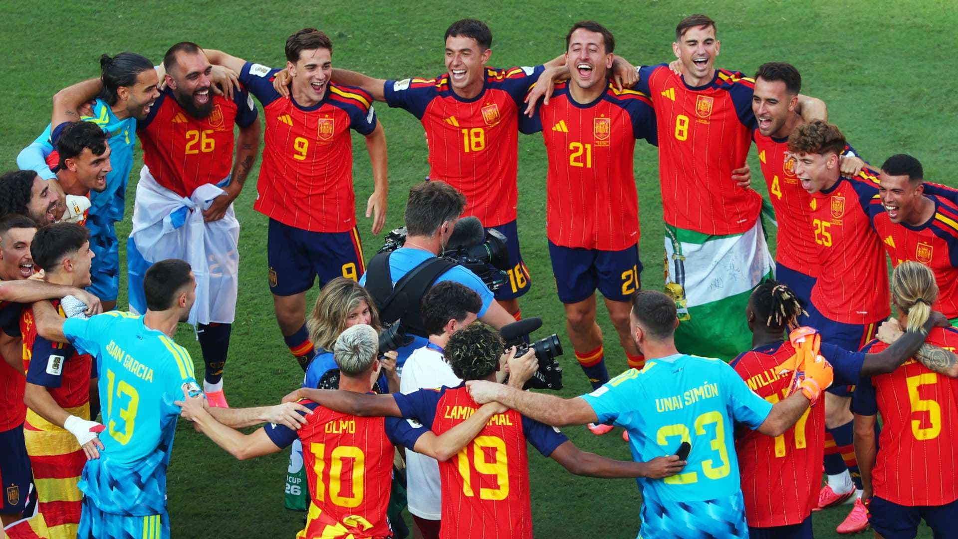 España gana el Mundial 2026. Selección de España celebra triunfo sobre Argentina