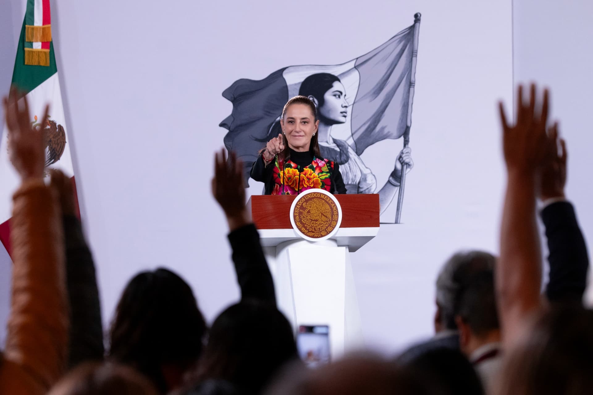 Presidenta Claudia Sheinbaum en Palacio Nacional