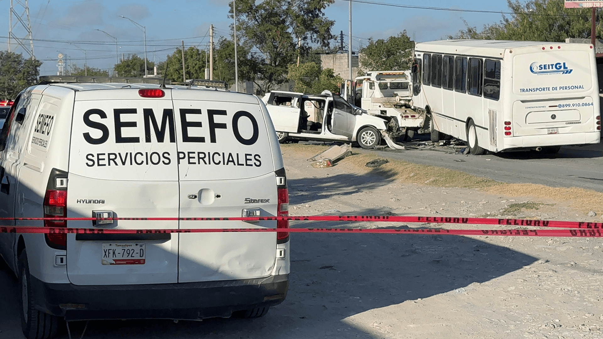 Muere Conductor tras Chocar Contra Transporte de Personal en Reynosa