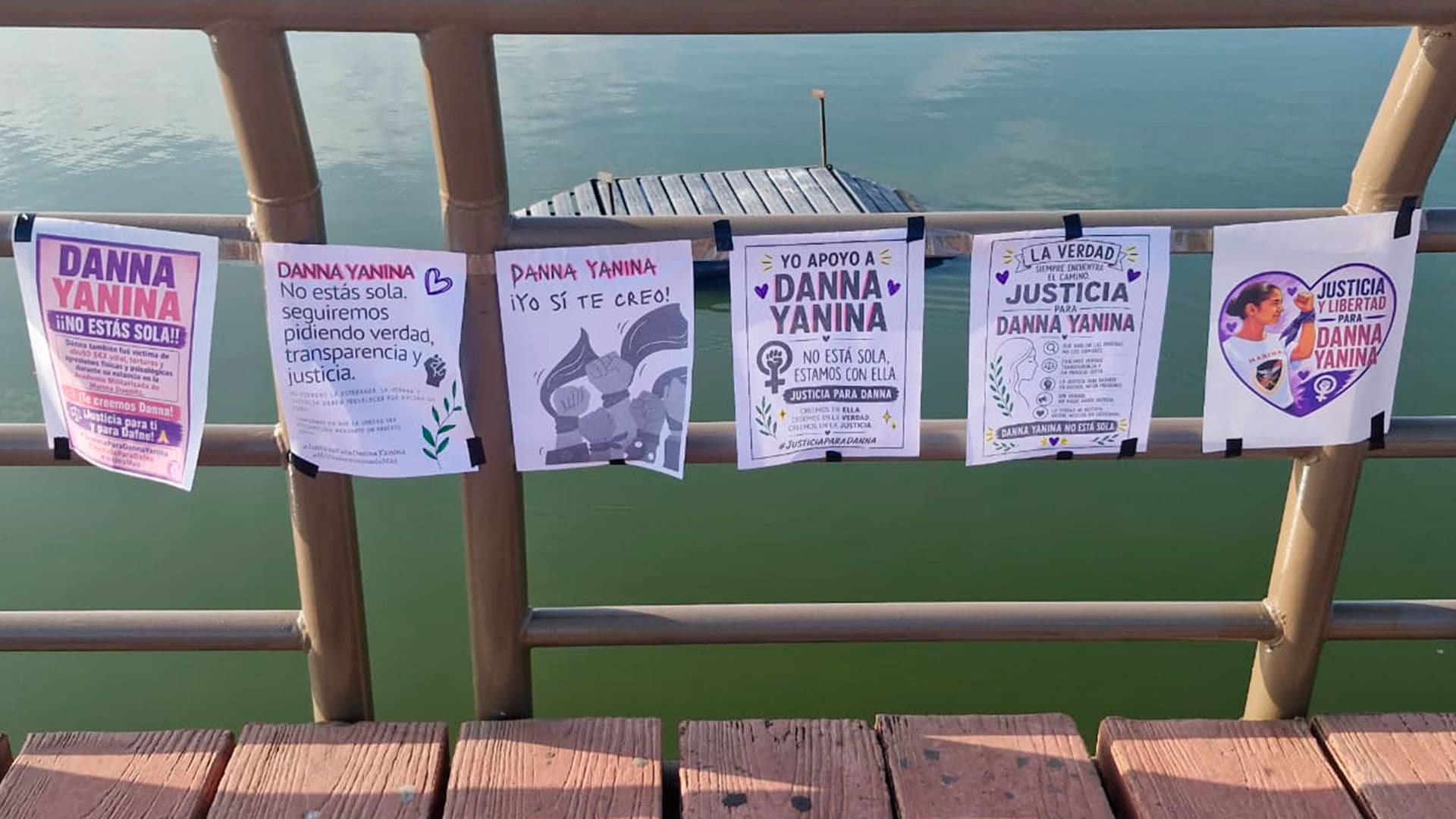 Colocan Pancartas en la Laguna del Carpintero para Exigir Justicia por Danna Yanina "N"