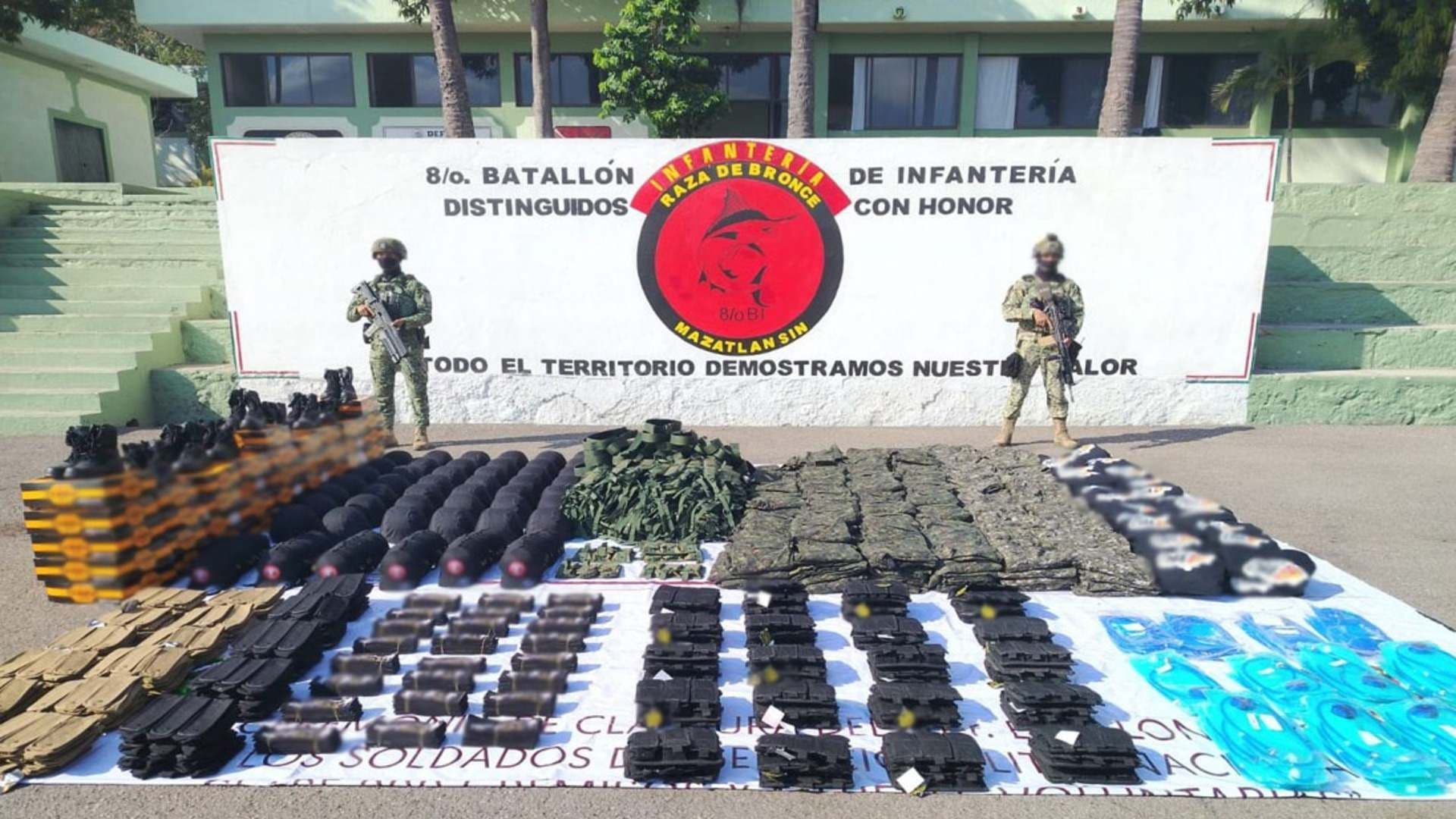 Aseguran Armamento, Equipo Táctico y Sustancias Químicas en Sinaloa