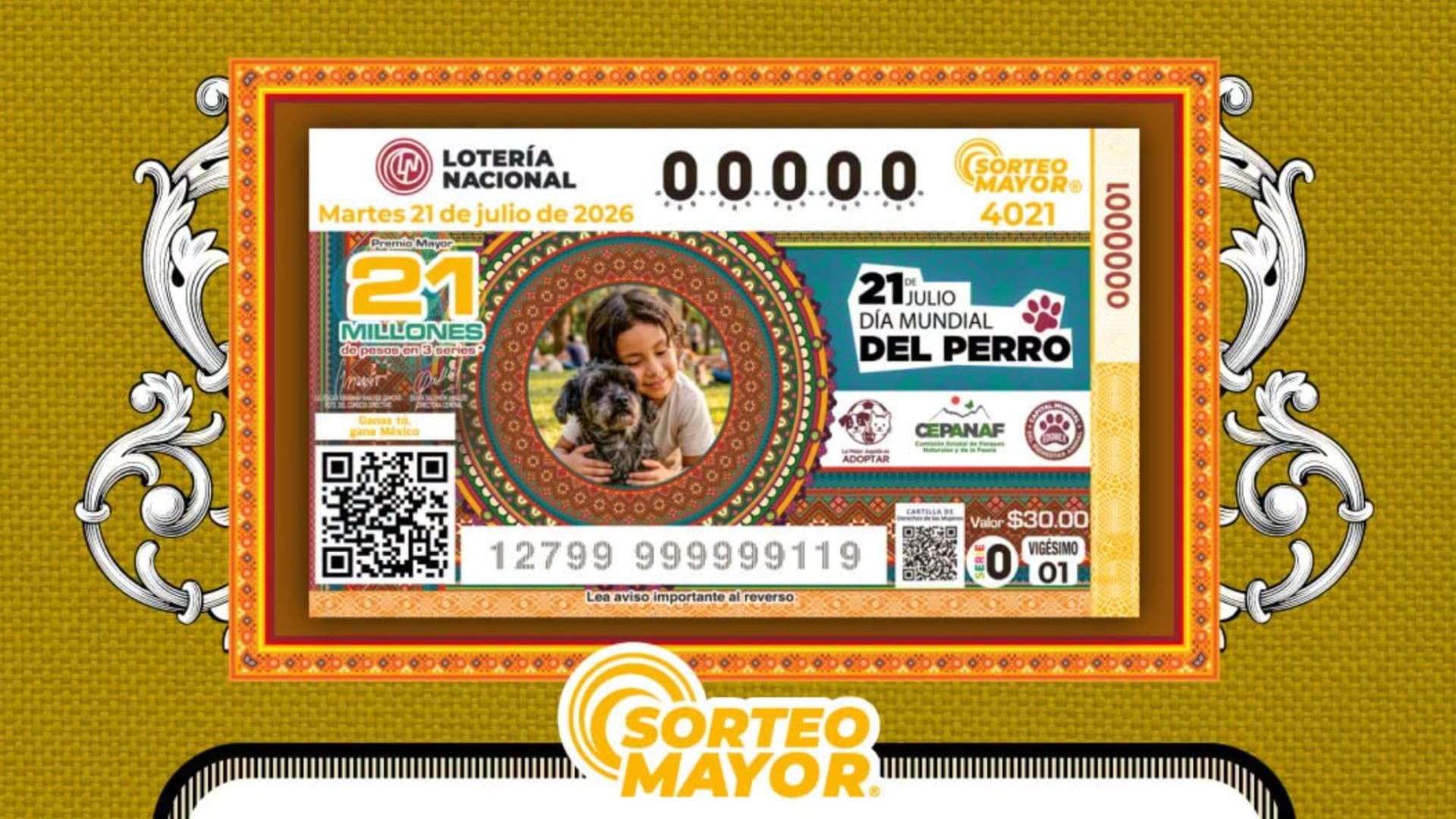 Cachito Lotería Nacional 21 de Julio 2026