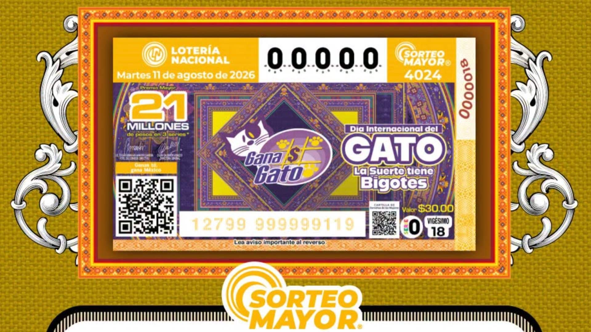 Billete Sorteo Mayor 4024 del 11 de Agosto 2026.