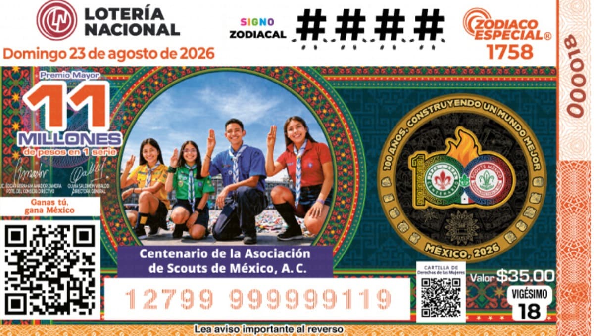 Sorteo Zodiaco Especial 1758 de la Lotería Nacional del 23 de agosto 2026.