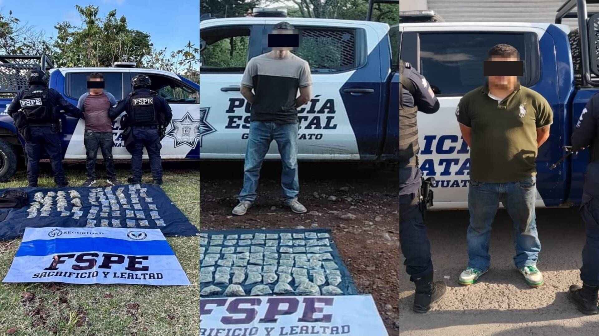 Los detenidos fueron presentados ante las autoridades correspondientes.