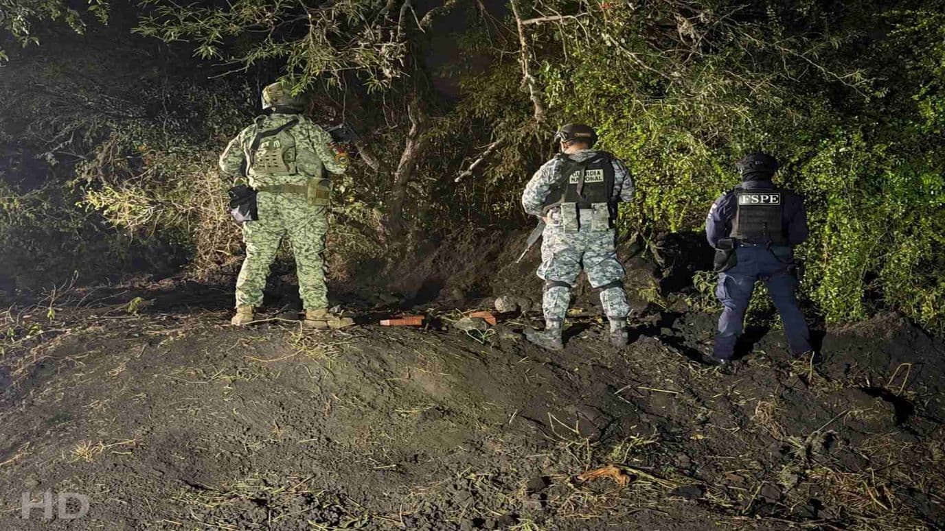 La zona fue resguardada por elementos de Seguridad.