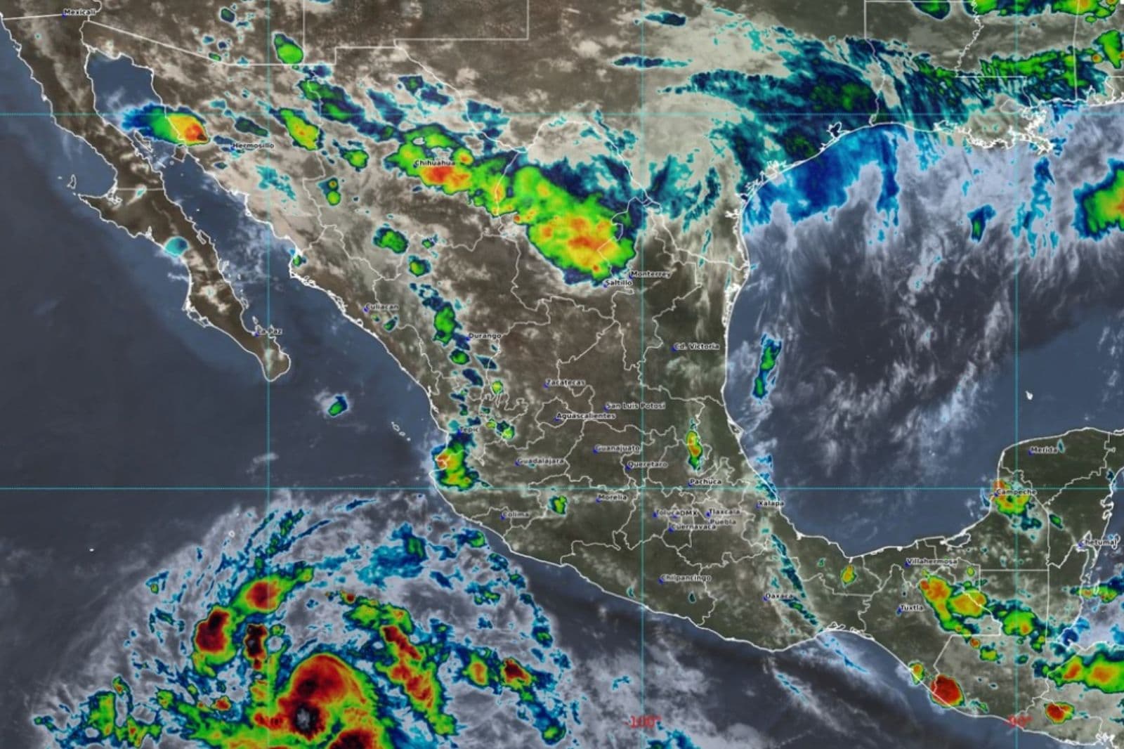 Tormenta Tropical Elida Frente a Mexico. Foto: Conagua