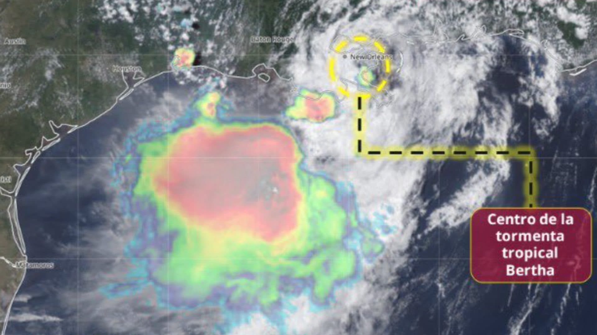 Trayectoria Tormenta Tropical Bertha, Conagua.