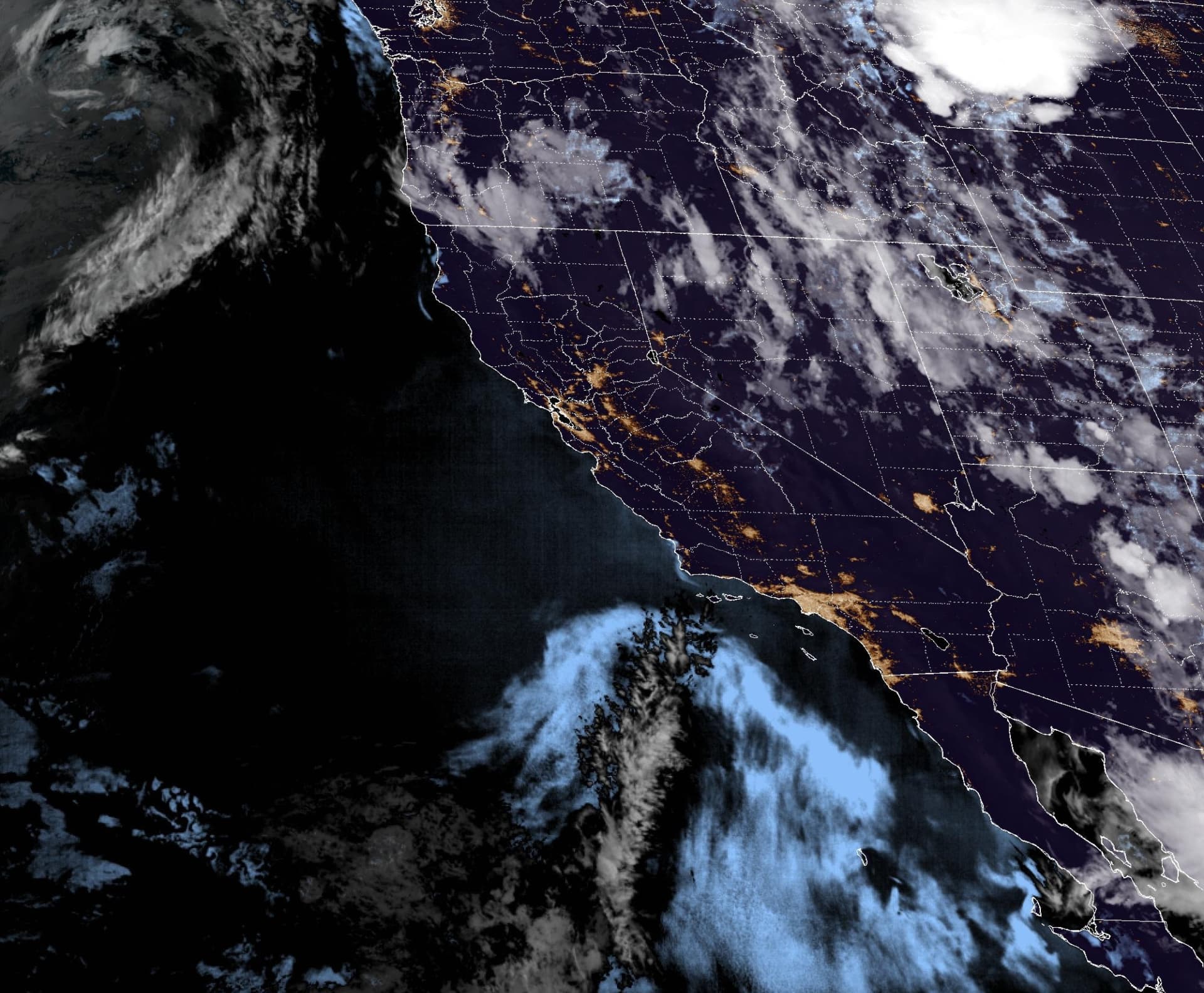 Trayectoria de Elida por el Pacífico. Foto: NOAA