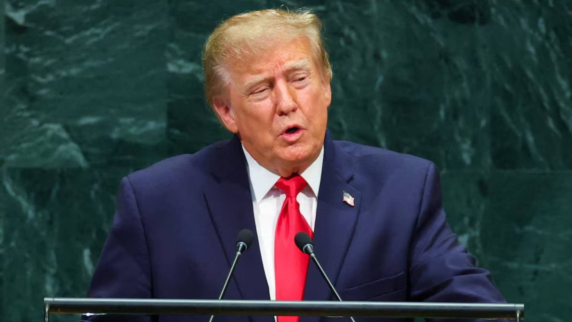 Donald Trump durante asamblea general de la ONU