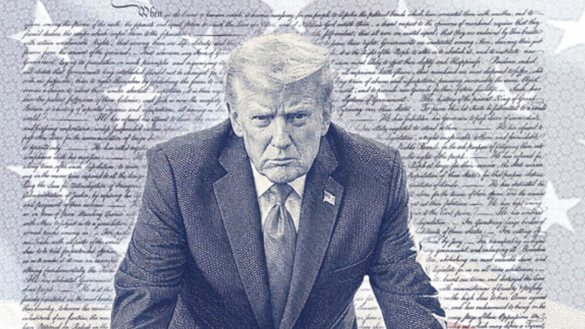 Imagen de Donald Trump en el nuevo pasaporte de Estados Unidos.