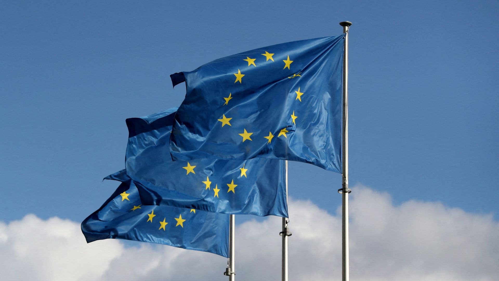 Banderas de la Unión Europea.