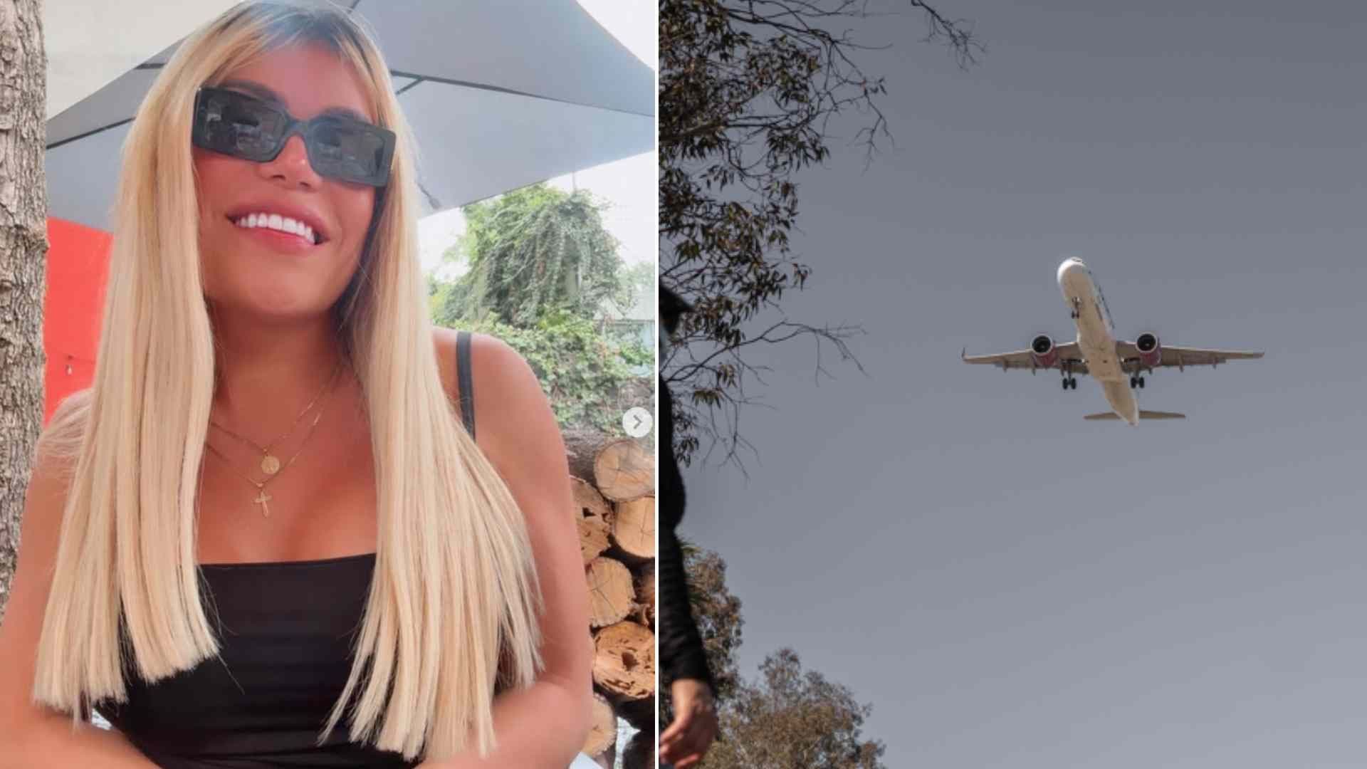 Avión Donde Viajaba Wendy Guevara y Otros Influencers Aterriza de Emergencia a CDMX. foto: Cuartoscuro