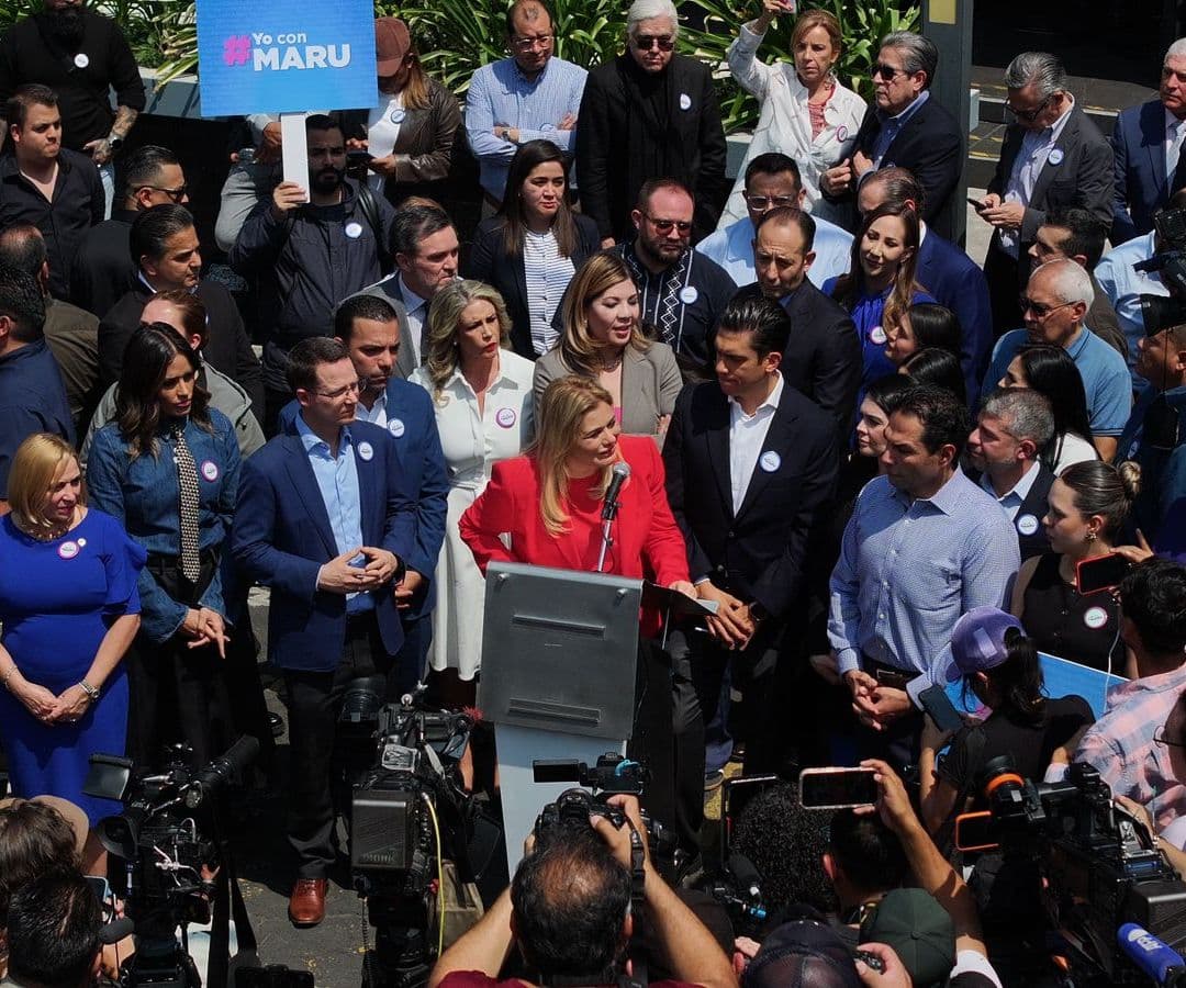 Conferencia de prensa donde participa 'Maru' Campos en CDMX el 27 de mayo 2026.