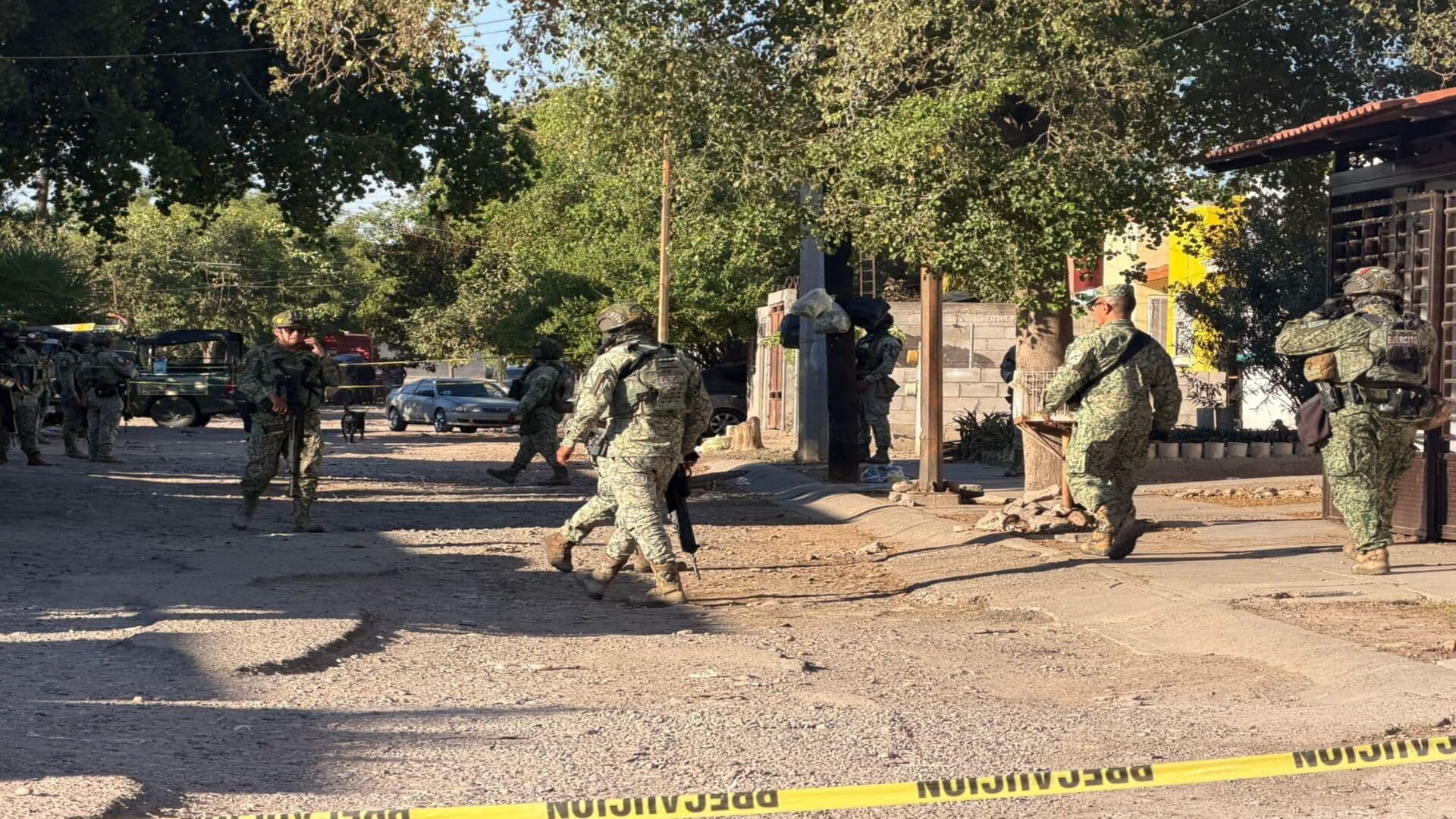 La zona fue resguardada.