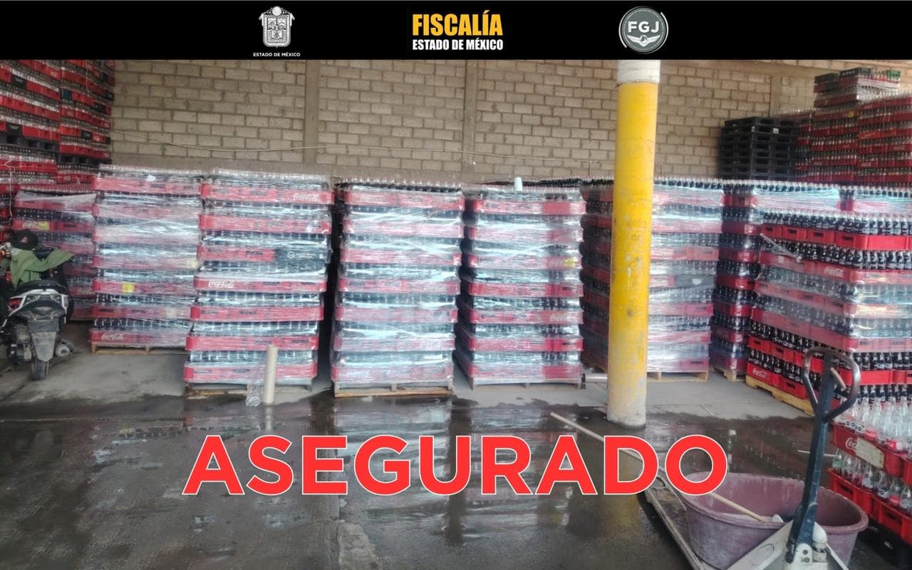 249 mil envases de refrescos robados y asegurados en Edomex