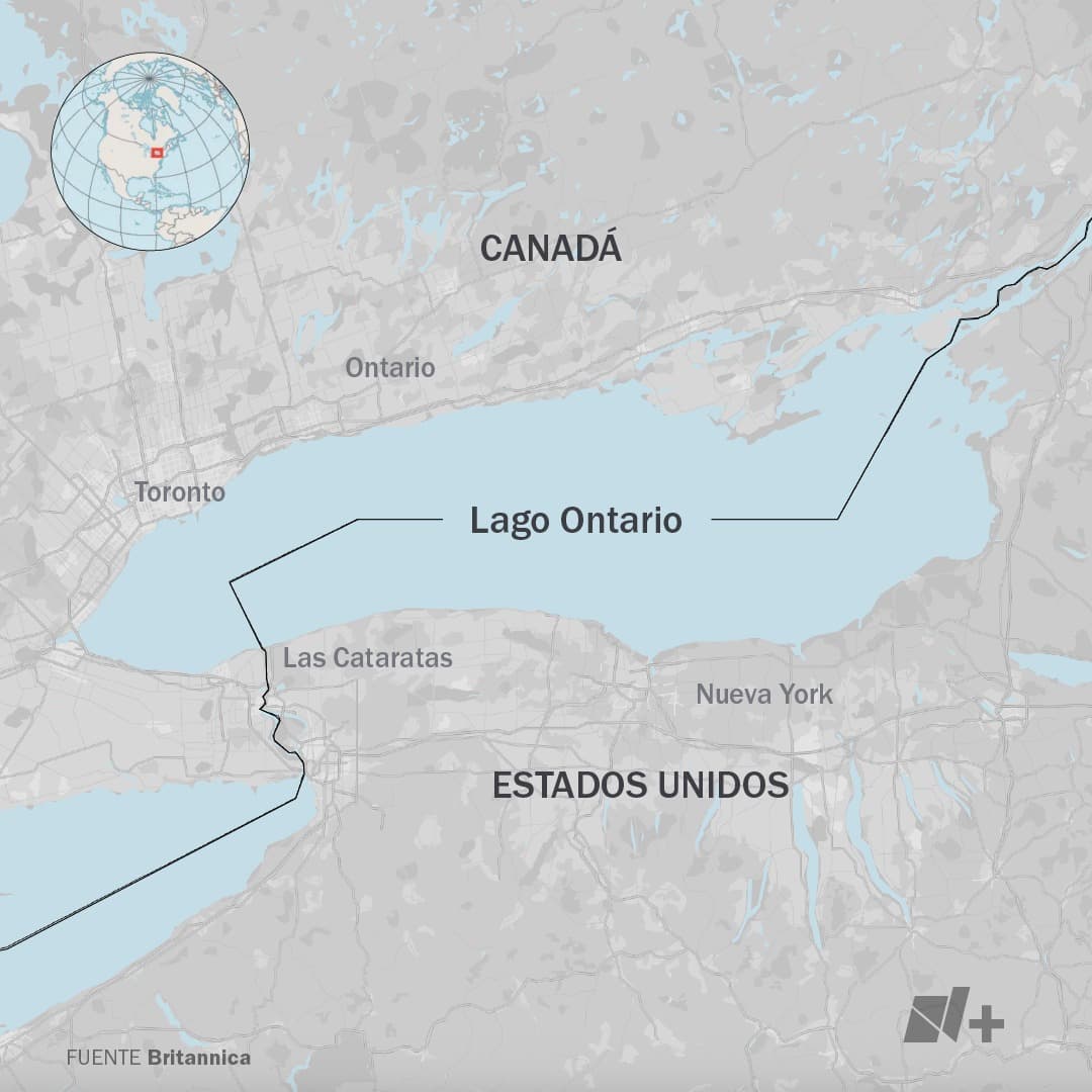 Mapa del lago Ontario. Gráfico: N+