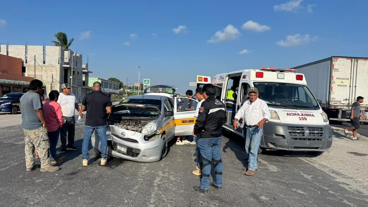 Choque en la Carretera Tampico-Valles Deja Cinco Personas Lesionadas