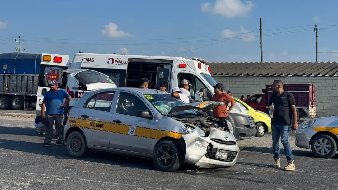Choque en la Carretera Tampico-Valles Deja Cinco Personas Lesionadas