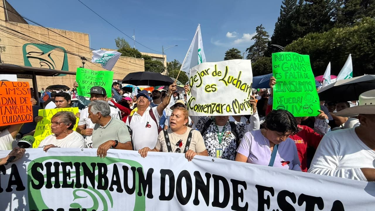 Megamarcha del IMSS hoy
