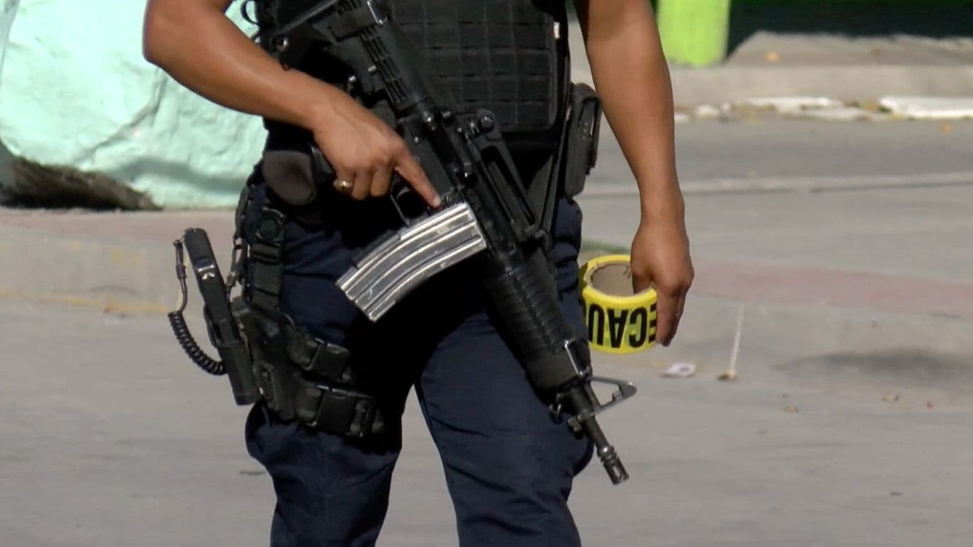 La zona fue resguardada por elementos de la Guardia Nacional.