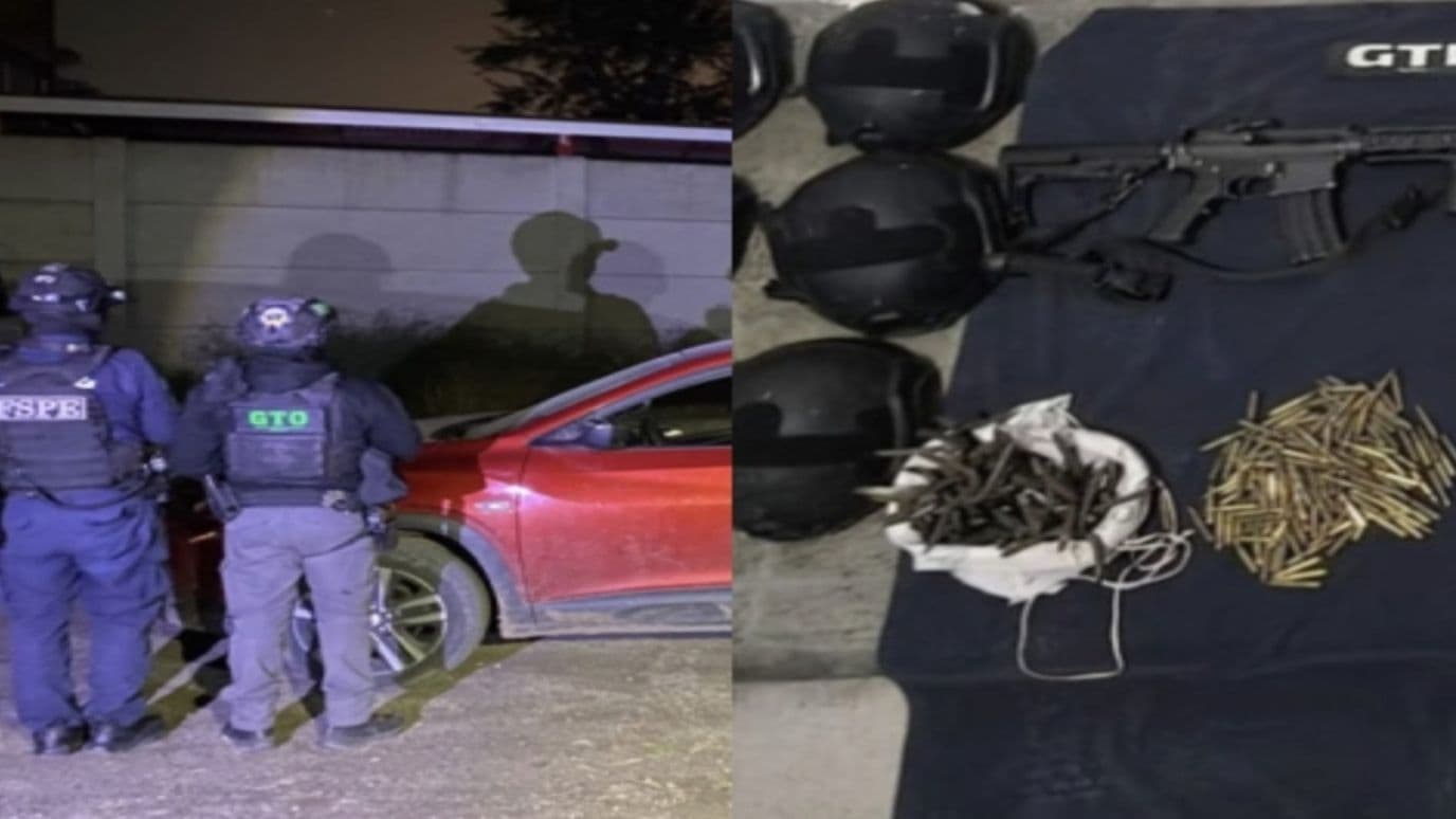 Detienen a Hombres con Armas, Equipo Táctico y una Camioneta Robada en Guanajuato