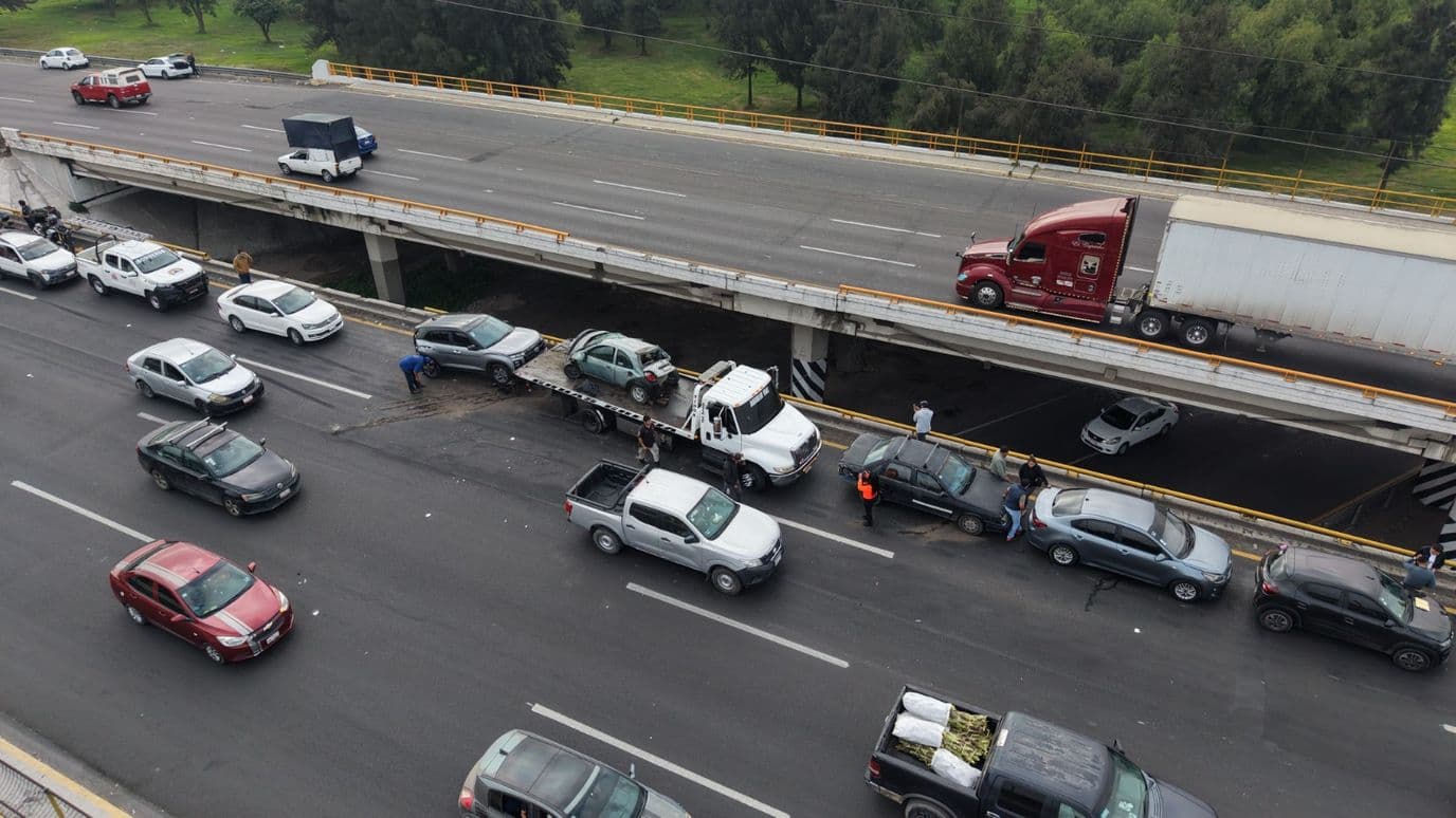 accidente en la Texcoco-Lechería