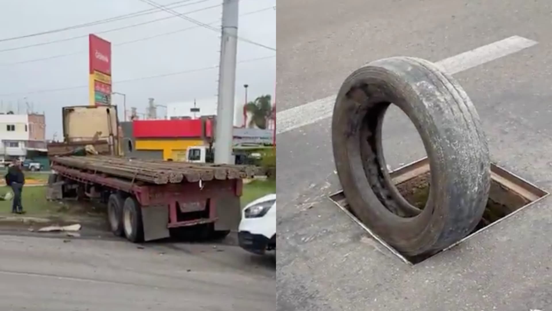 Tráfico por choque en el Periférico Ecológico de Puebla.