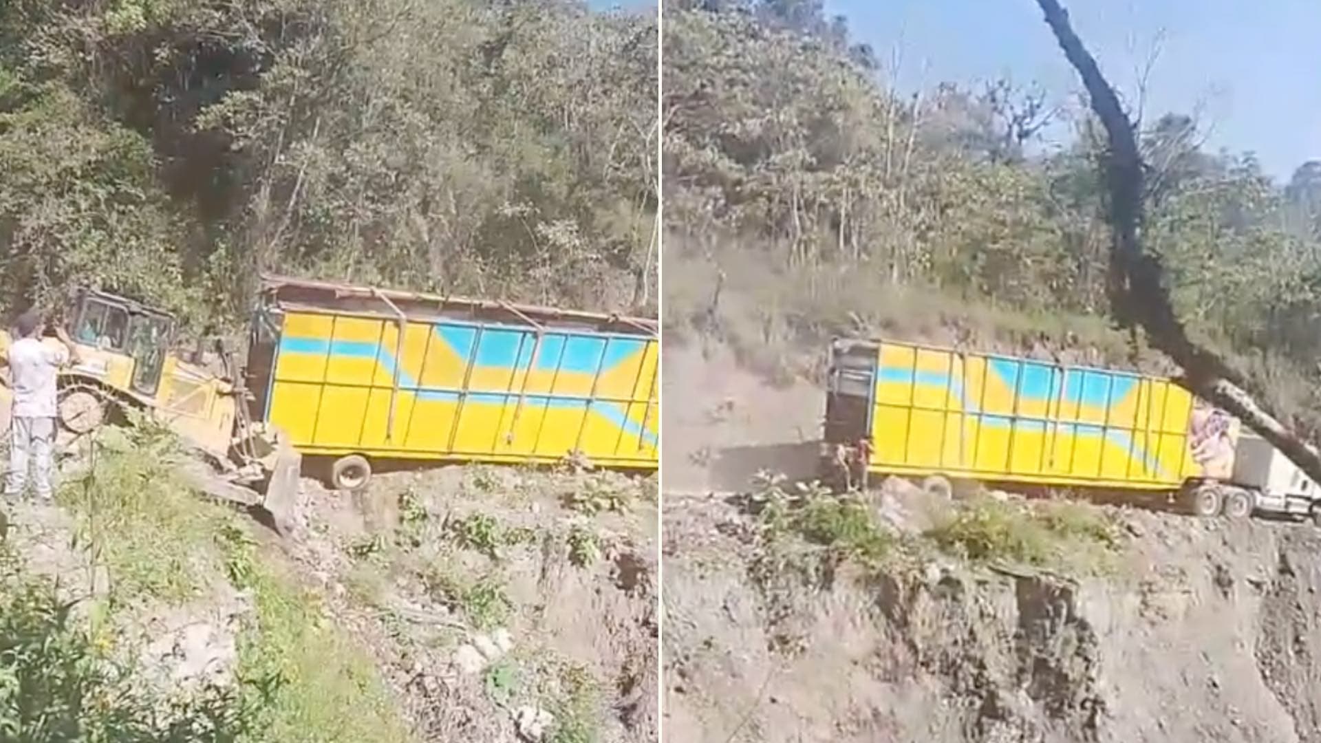 El operador del tráiler y sus ocupantes vivieron momentos de tensión