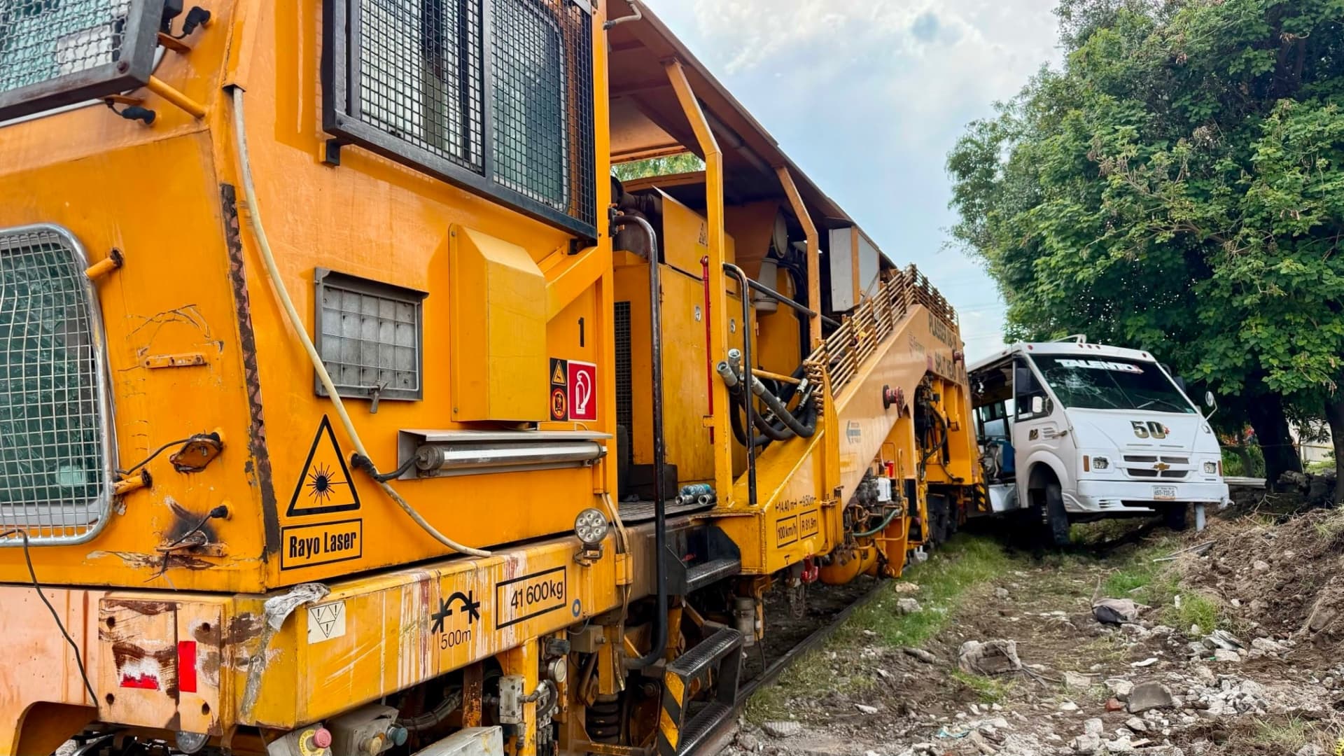 Accidente ruta 50 y tren Puebla.
