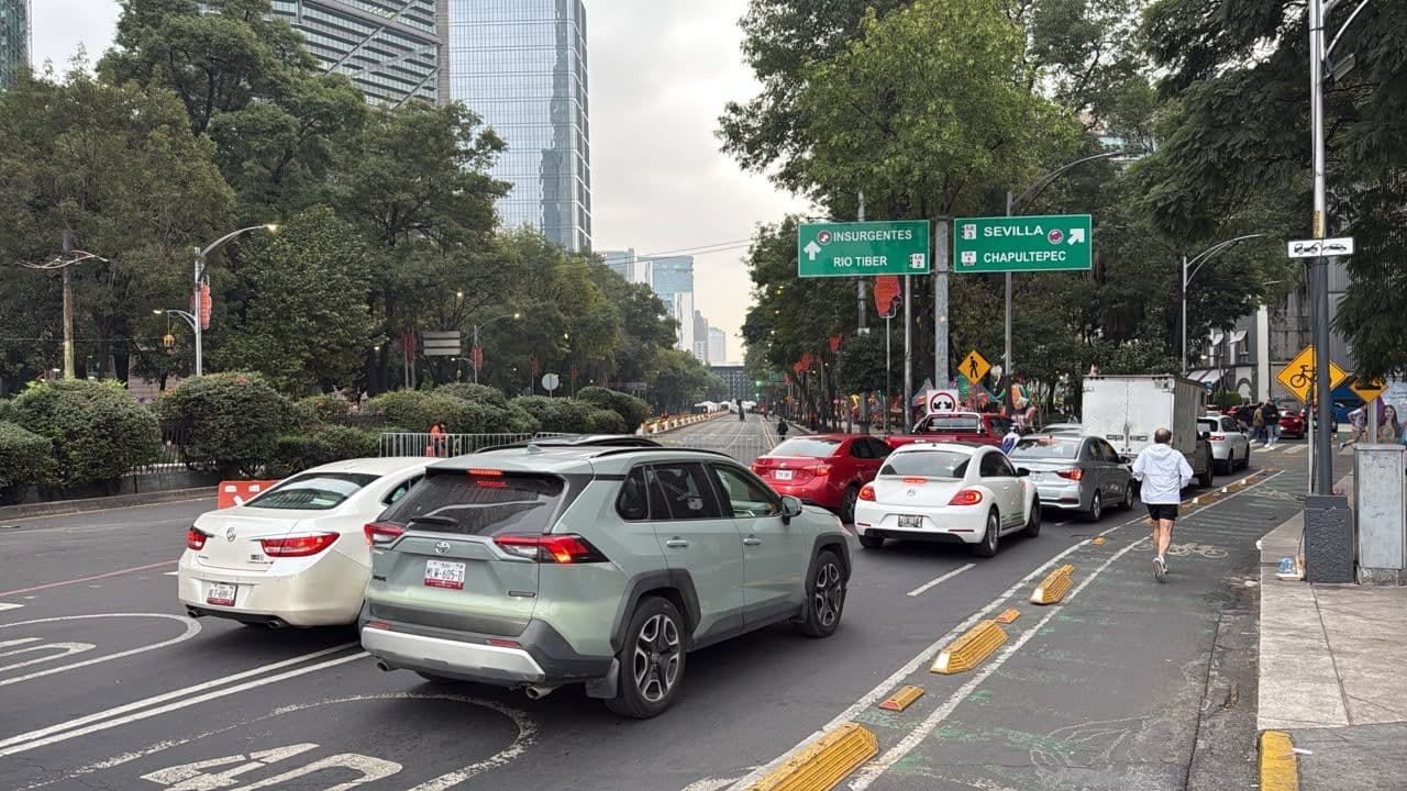 Afectaciones viales en Paseo de la Reforma