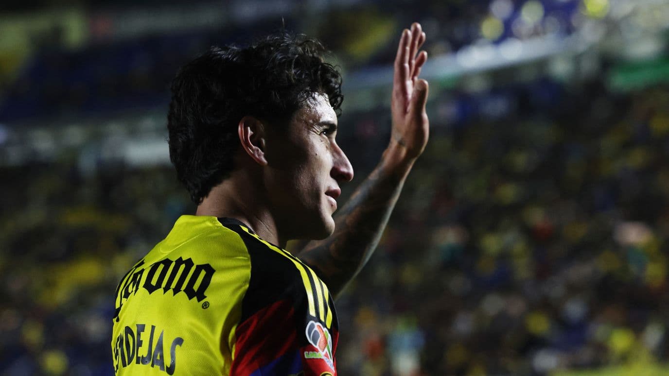 Alejandro Zendejas, jugador del América, en un partido de Liga MX