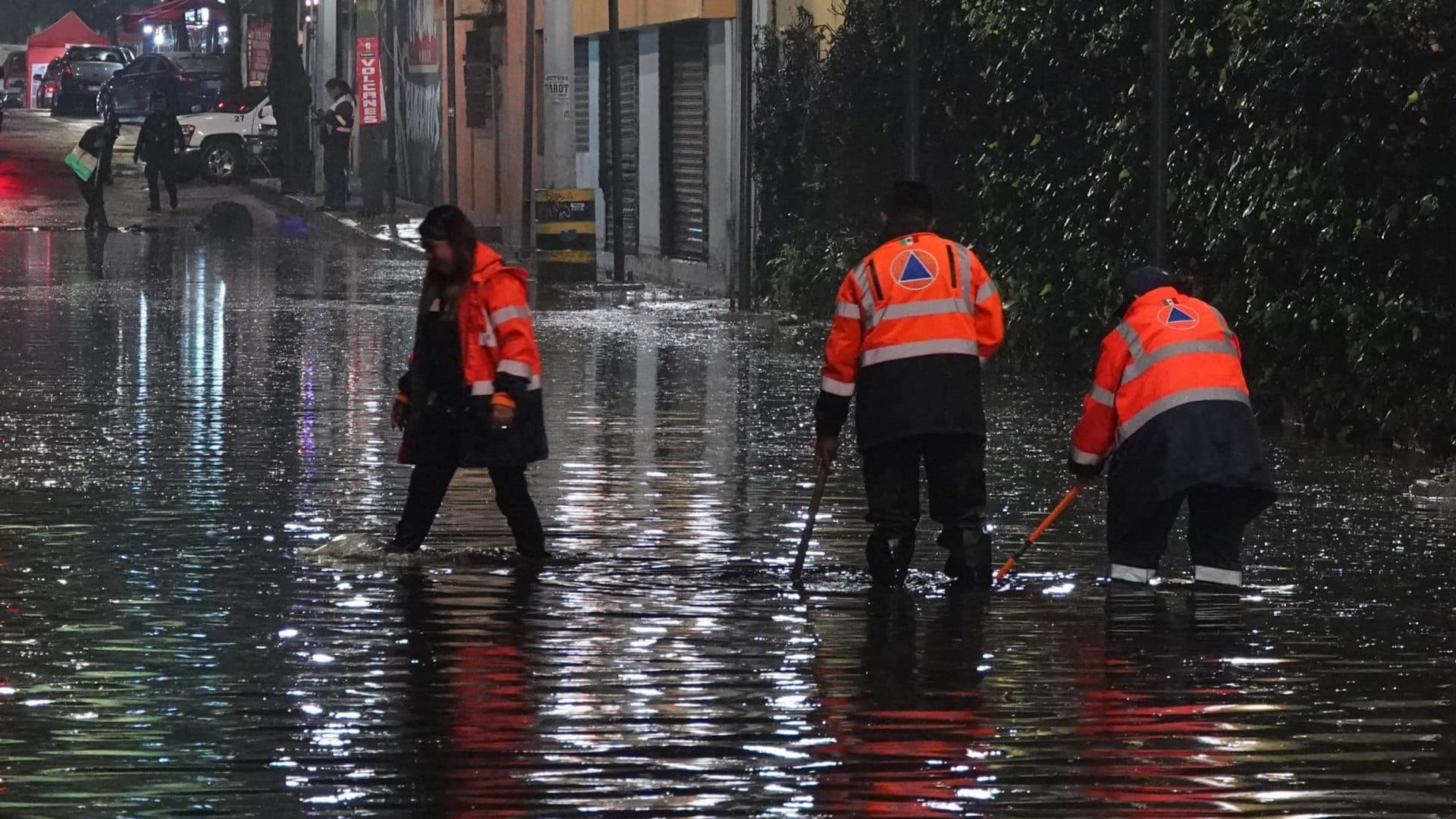 Trabajos por inundación en la CDMX