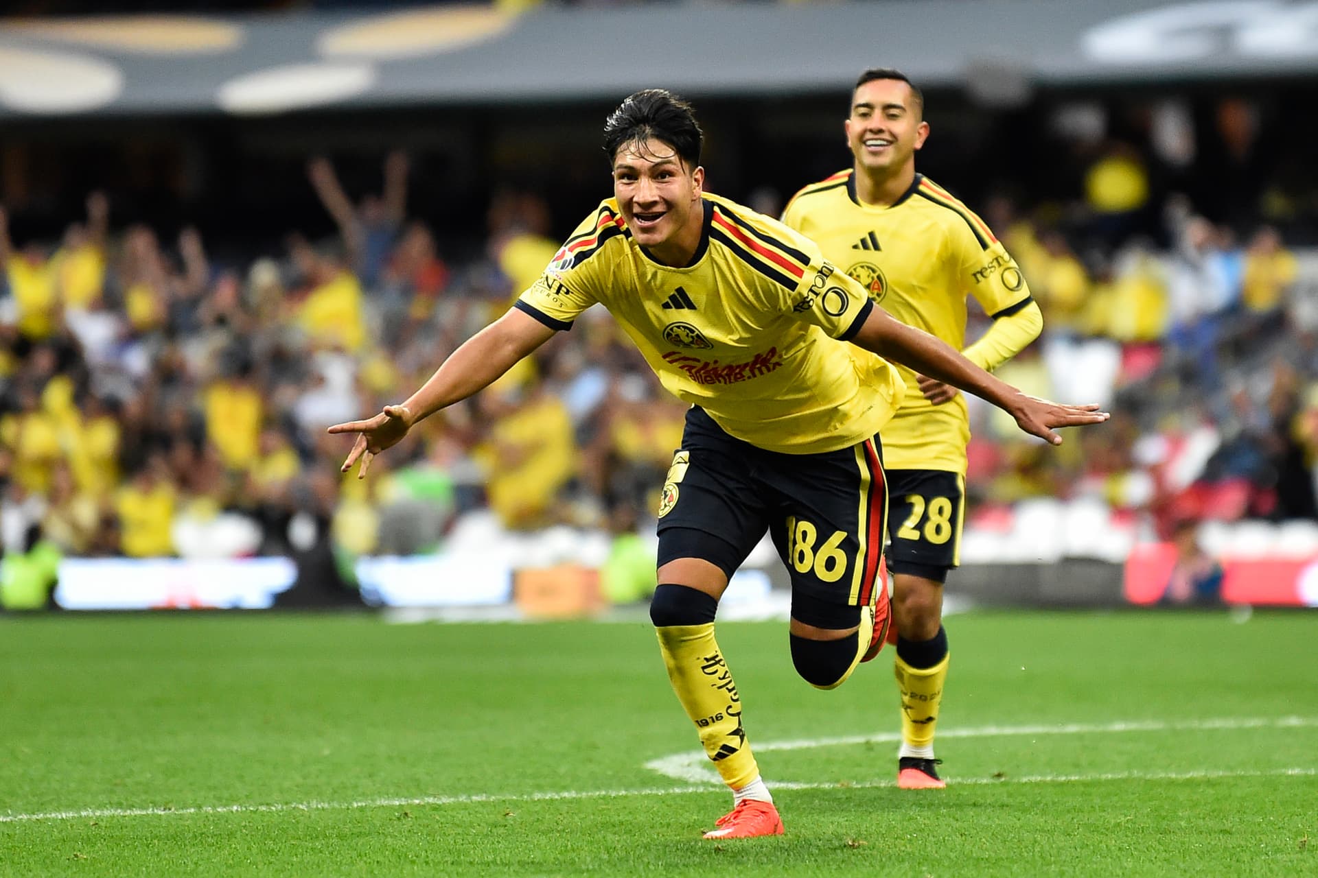 Diego Arriaga, jugador del América, durante un partido de Liga MX