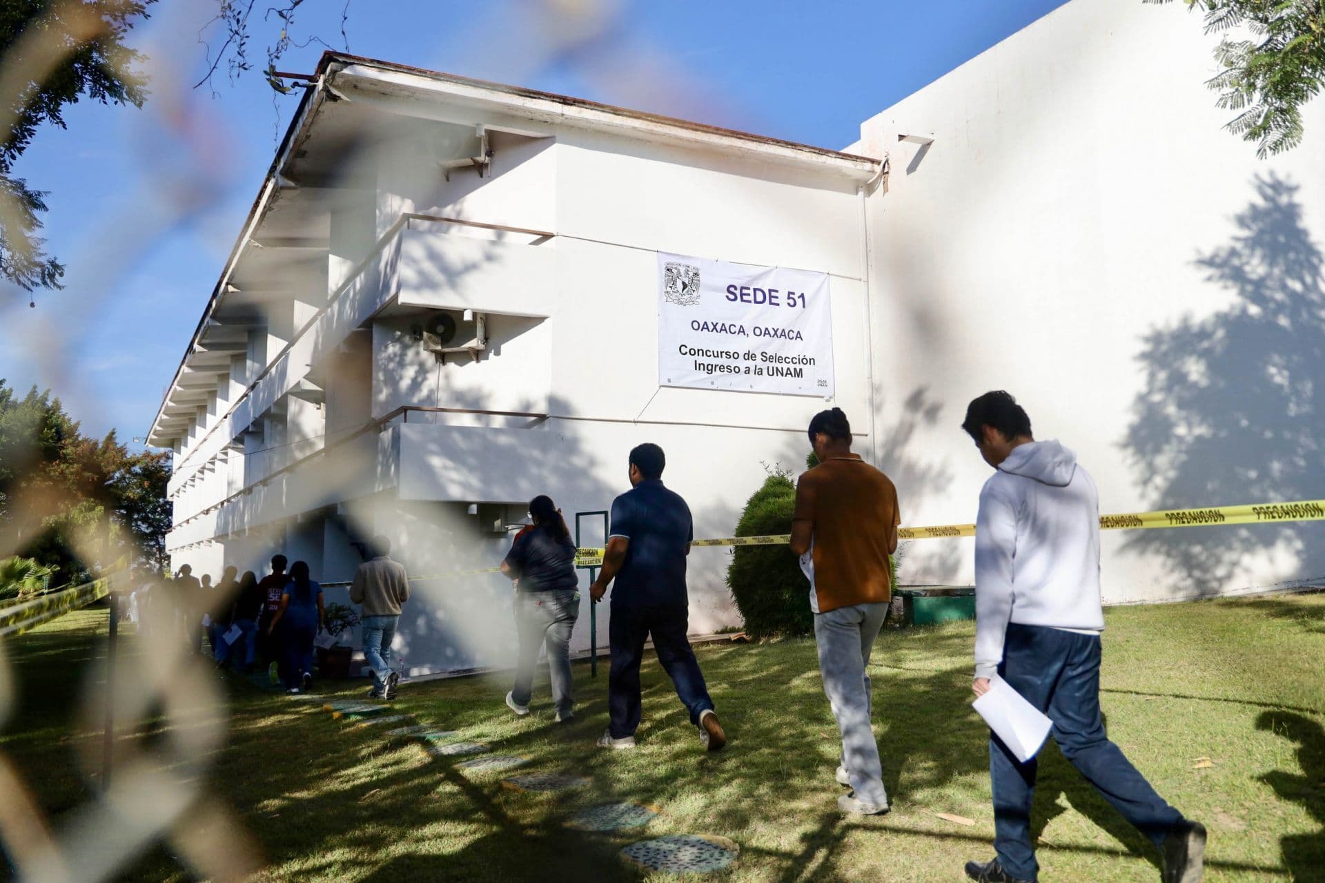 Aplicación del examen de control de la UNAM en Oaxaca.