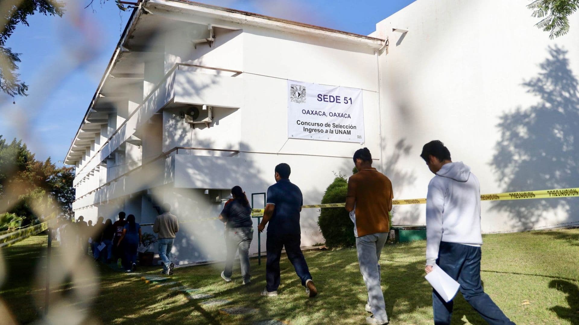 Aplicación del examen de control de la UNAM en Oaxaca.