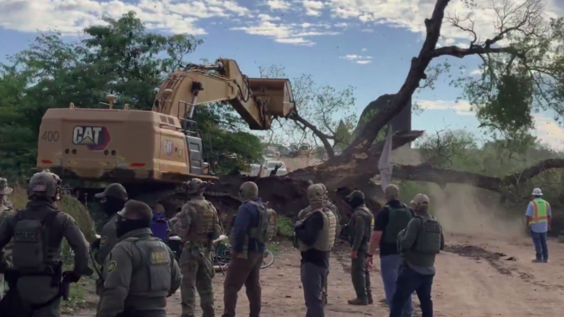 Derriban Árbol de Cientos de Años en Arizona para Construir Muro Fronterizo con México Pese a Protestas