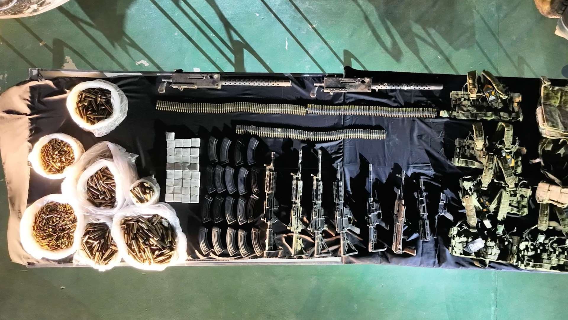 Arsenal asegurado en Melchor Ocampo, Nuevo León
