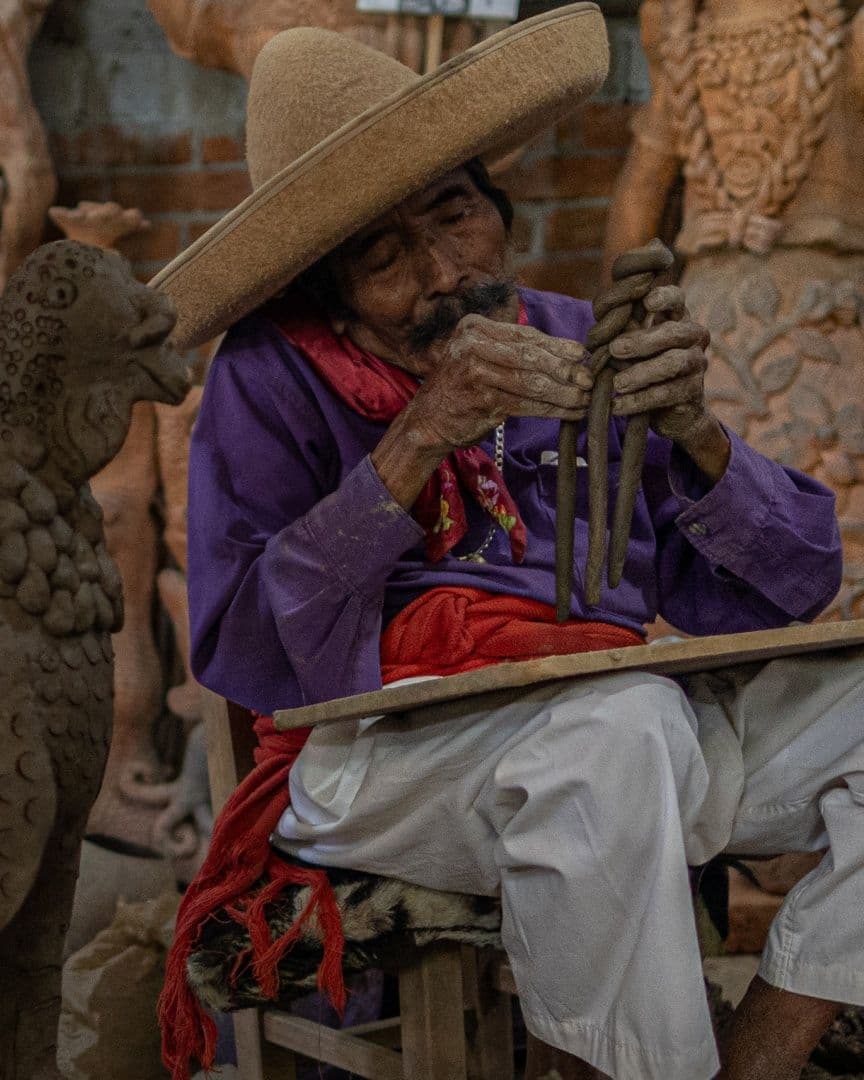 Jorge García, artesano de Oaxaca, y Teresita, su esposa