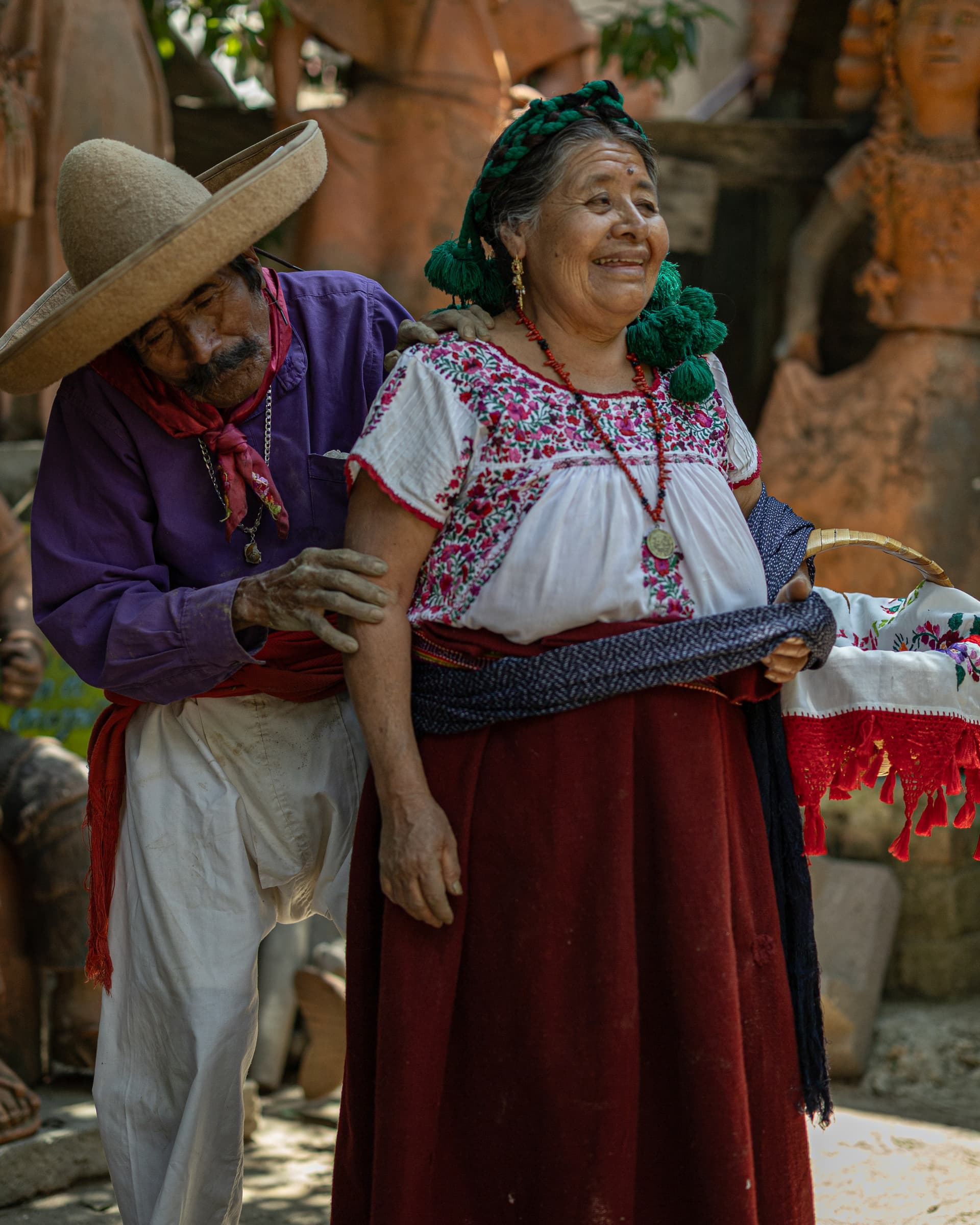 Teresita y José, artesanos de Oaxaca