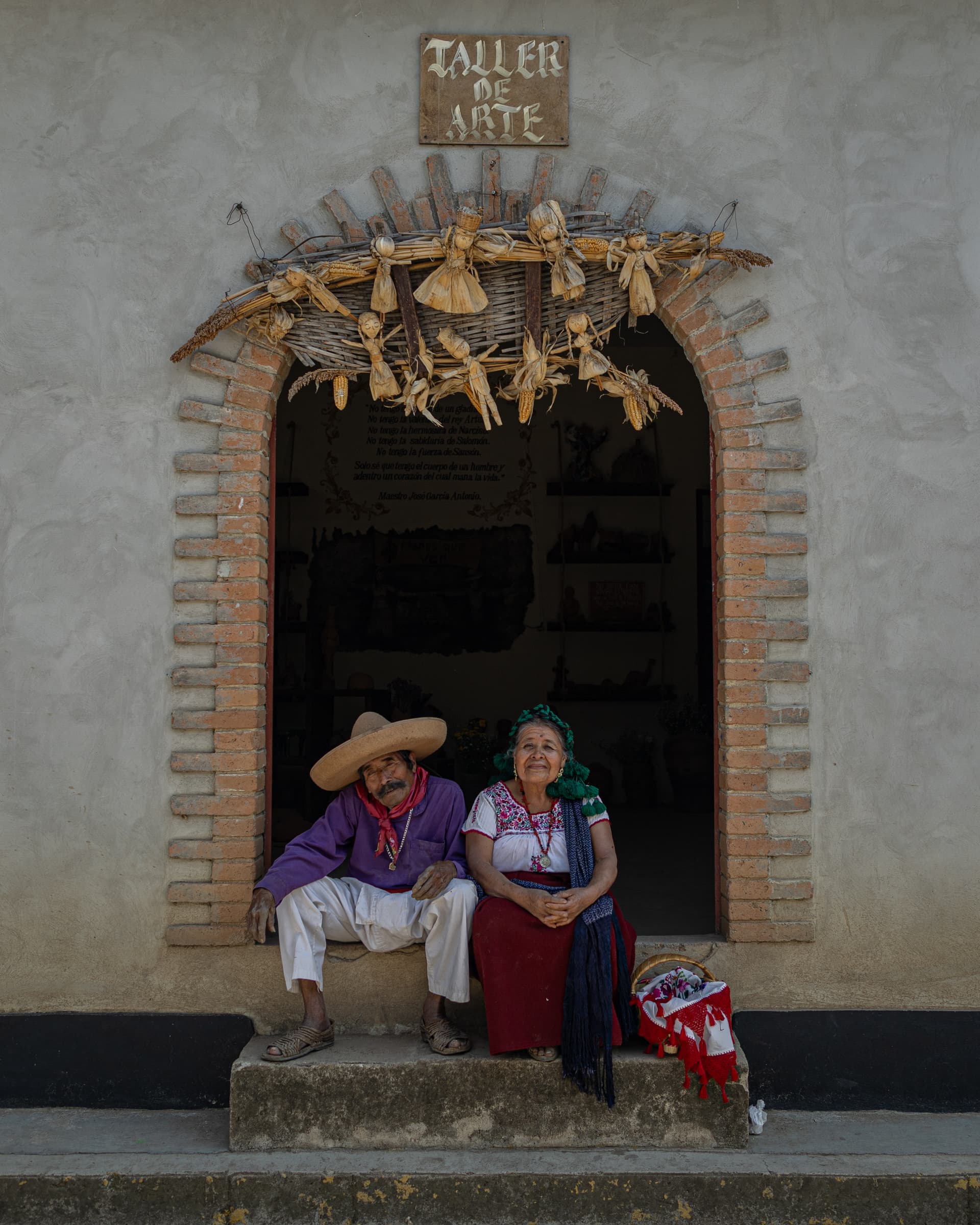 Teresita y José, artesanos de Oaxaca