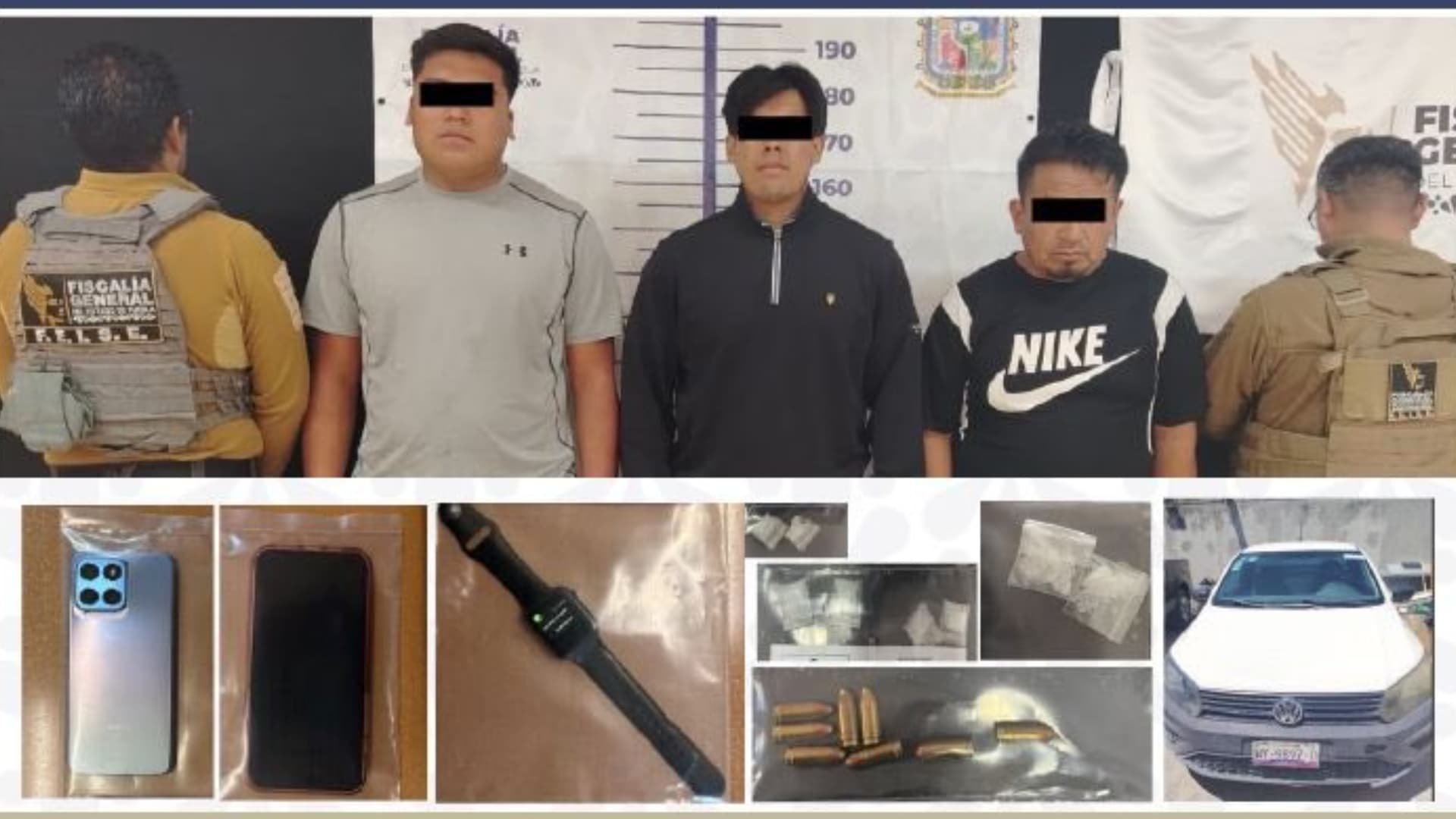 Tres presuntos asaltantes fueron detenidos en Acajete