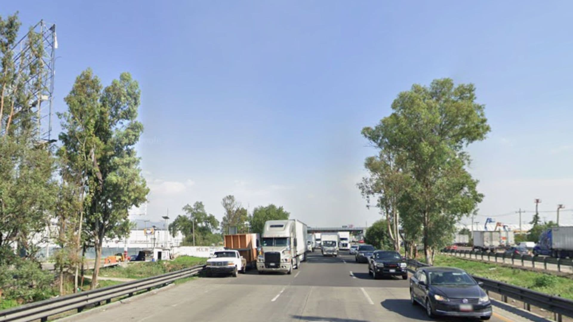 Vista general de la autopista México-Querétaro, a la altura de la caseta de cobro de Tepotzotlán