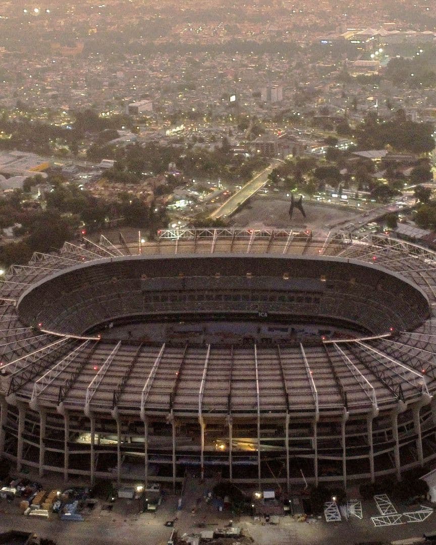 Vista aérea del Estadio Azteca