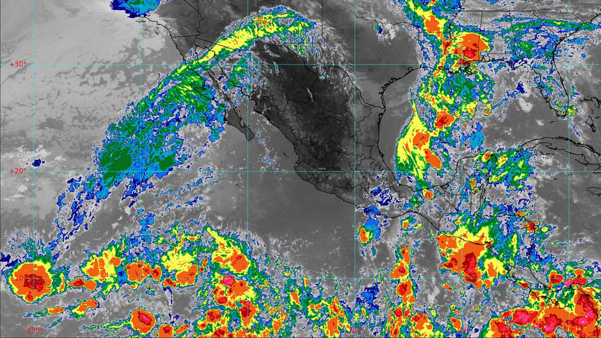 Imagen de satélite de la República Mexicana el 28 de mayo de 2026.