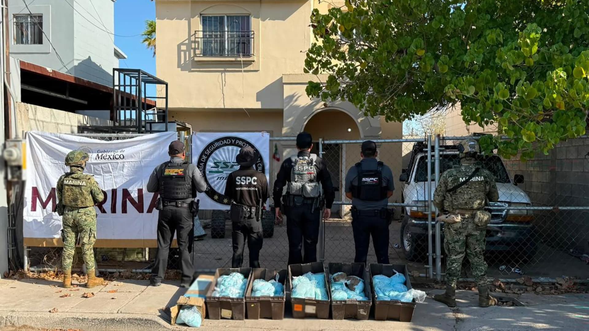 Aseguran 120 Kilos de Pastillas de Fentanilo Durante Cateo en Mexicali