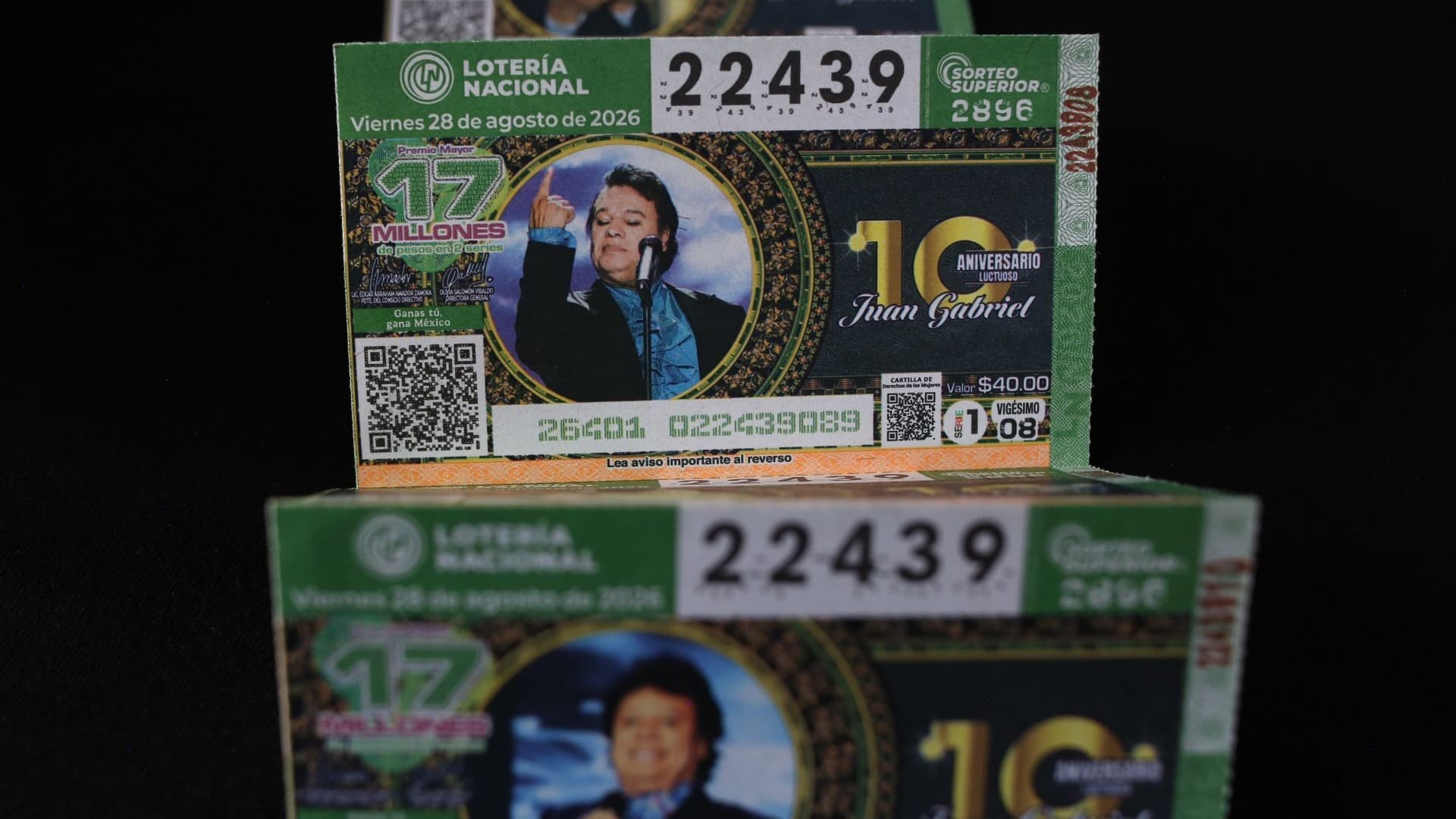 Billete Lotería Nacional, Sorteo Superior 2896.